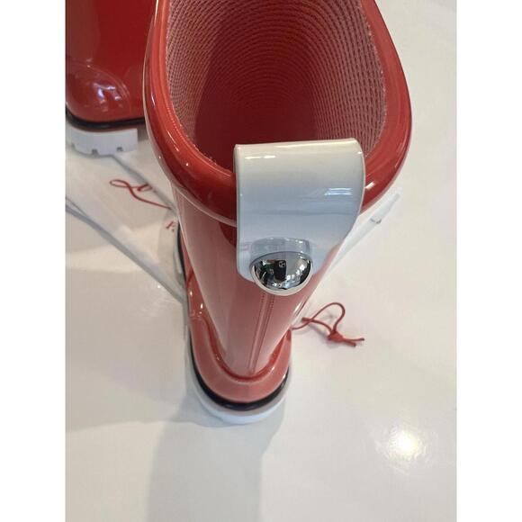 $555 NEW Christian Louboutin Girl's Pluie Rain Boots Red Size 33 US 1.5 - Picture 8 of 13